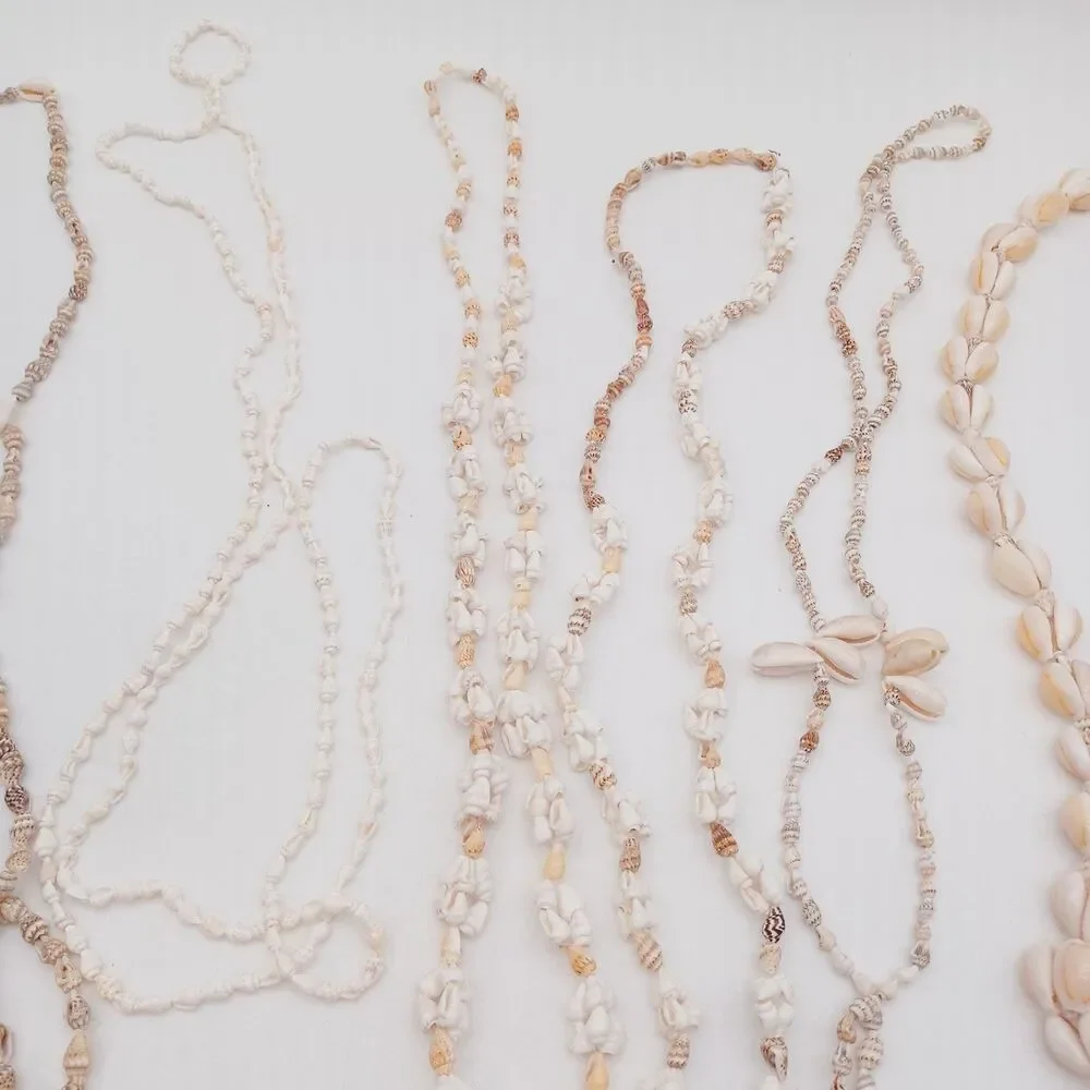 Shell Necklaces Beach Wedding Jewelry Lot of 9 Bulk Mixed Shells Handmade